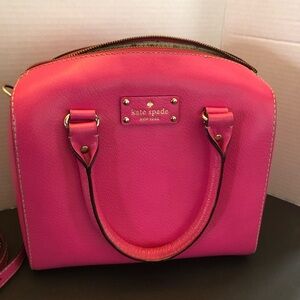 Kate Spade Alessa Satchel in pink leather